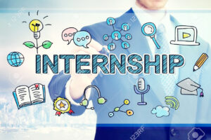 Businessman drawing Intership concept