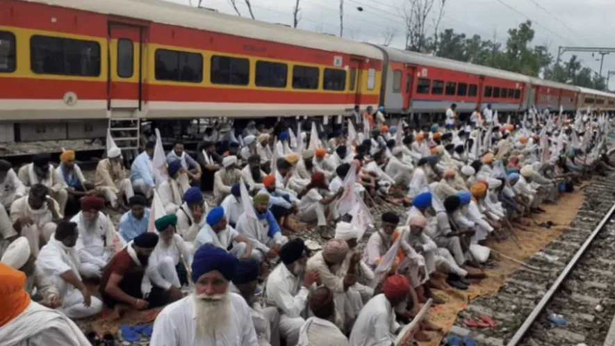 पंजाब में किसानों का ‘रेल रोको’ आंदोलन तीसरे दिन भी जारी, ट्रेन की आवाजाही प्रभावित