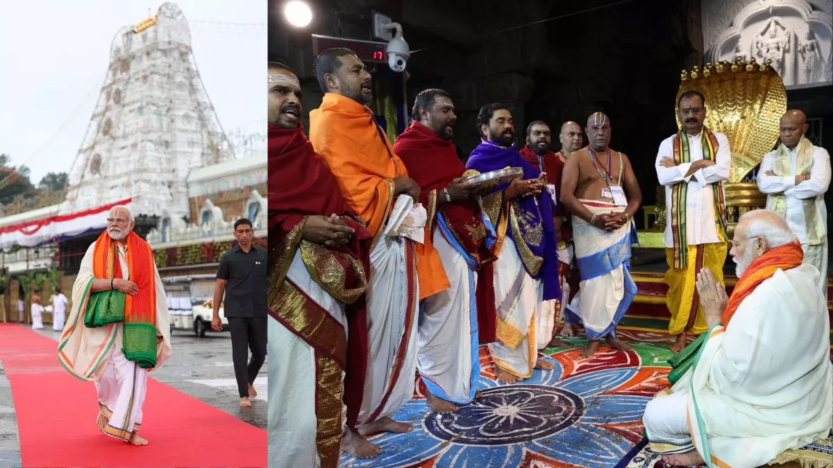 प्रधानमंत्री मोदी ने तिरुपति मंदिर में दर्शन किए, भारतीयों की समृद्धि के लिए प्रार्थना की