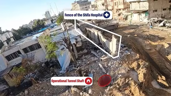 इजराइल ने गाजा में शिफा अस्पताल के नीचे हमास के बड़े ठिकाने का खुलासा किया