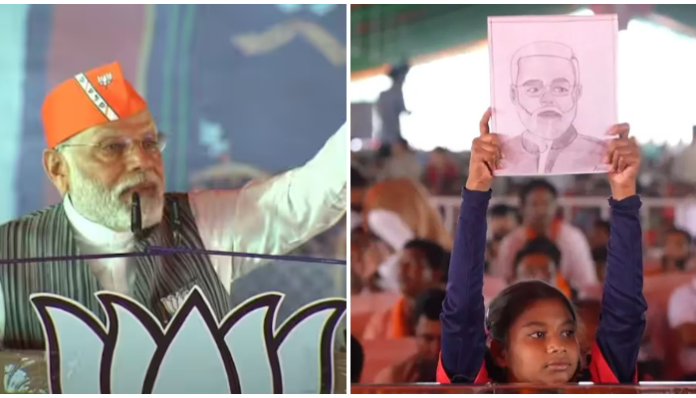 प्रधानमंत्री मोदी ने छत्तीसगढ़ में चुनावी रैली में उनके ‘स्केच’ के साथ आने वाली लड़की को पत्र लिखा