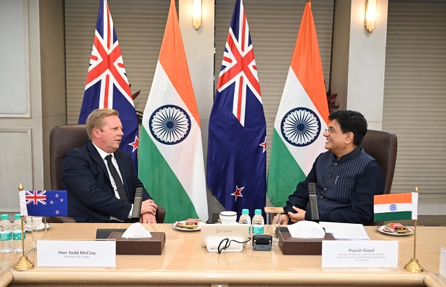 भारत, न्यूजीलैंड में व्यापार अड़चनों को कम करने पर चर्चा