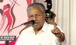 Pinarayi Vijayan addresses a public meeting