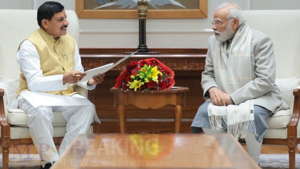 मध्य प्रदेश के मुख्यमंत्री मोहन यादव ने की प्रधानमंत्री से मुलाकात