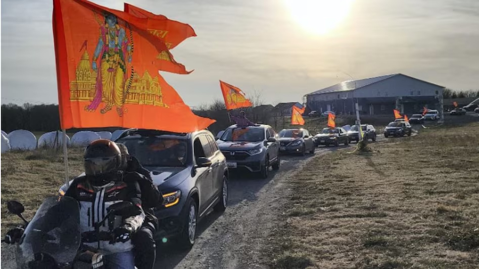 अमेरिका: कैलिफोर्निया में बे एरिया के लोगों ने भगवान राम को समर्पित कार रैली निकाली