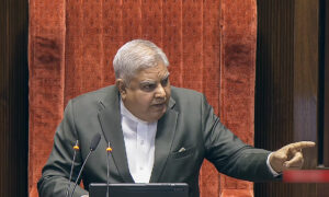 Jagdeep Dhankhar conducts the proceedings of the Rajya Sabha