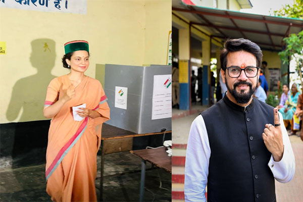 हिमाचल प्रदेश : कंगना और अनुराग ठाकुर जीते, दो अन्य सीट पर भाजपा आगे