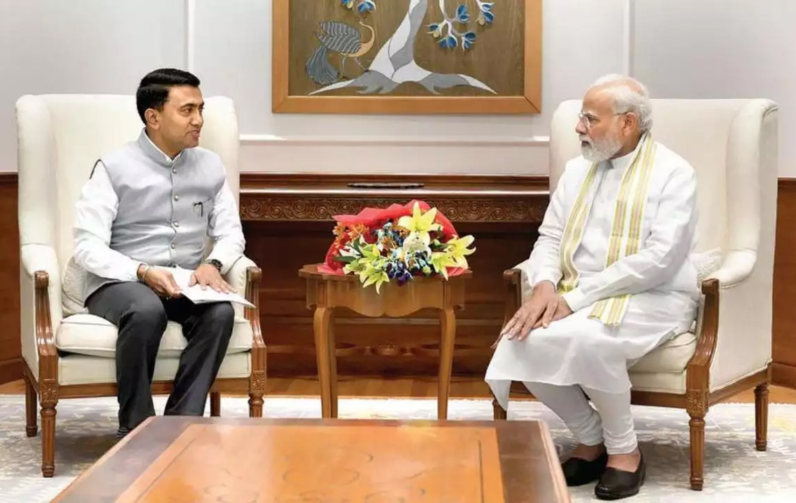 सावंत ने प्रधानमंत्री से मुलाकात की, ‘विकसित गोवा‘ के निर्माण के लिए मार्गदर्शन मांगा