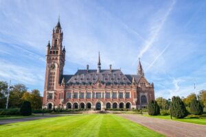 Wide,Angle,View,Of,The,Peace,Palace,(dutch:,'vredespaleis'),In