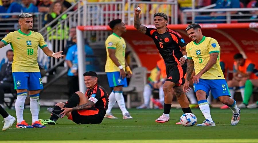 कोलंबिया और ब्राजील ने 1-1 से ड्रॉ खेला, दोनों कोपा अमेरिका के क्वार्टर फाइनल में