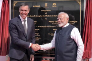 PM Modi and Spanish PM Pedro Sanchez in Vadodara