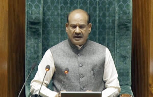 Lok Sabha Speaker Om Birla conducts the proceedings of the House