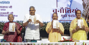 Dhankhar releases Governor Anandiben Patel's book