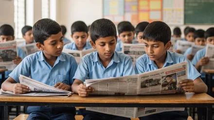 Newspaper-Reading-in-school