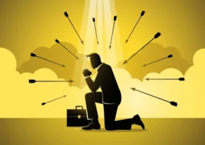 illustration-businessman-kneels-asks-god-600nw-2498272451